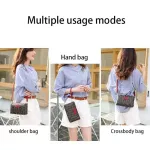 Printed Women Mini Oulder Bag Retro Leather Double Zier Crossbody Bags Ca Mobile Wlet Tote Bag