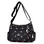 Flor Pattern Women Oulder Bag Hi Quity Durable Nylon Crossbody Bag Fe Waterproof Fabric Mesger Bag Sac