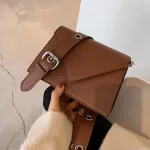 Autumn And Winter New Trendy Ladies Pu Leather L-Match Texture Mesger Bag Hi Quity Sml Square Bag