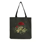 BRIT CRS CARTOON MUROOM PRITED TOTE PLANT FLOR PERSONITY GIRL OULDER BAG Art Large Capacity Storage Outdoors P