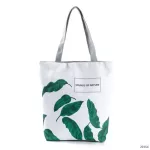 Miyahouse Mmer N Leaf Printed Women Handbag Foldable Reusable Beach Bag Large Capacity Canvas Travel Bag For Fe