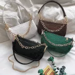 New Trend Women's Bags L-Match Oulder Bag Mesger Bag Pu Leather Zier Baguette Luxury Designer Handbags