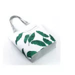 Miyahouse Mmer N Leaf Printed Women Handbag Foldable Reusable Beach Bag Large Capacity Canvas Travel Bag For Fe