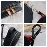 Women Oulder Bag Ladies Mesger Bags Youth Waterproof Handbag Round Fe Hi Quity Pu Leather Bag B