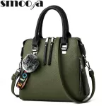 Smooza Pu Leather Womens Mesger Bag Fur Bl Crossbody Flap Bag Fe Oulder Bag Solid Cr Handbags For Women