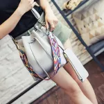New Women Bag With Strap Bucet Bag Women Pu Leather Oulder Bags Brand Designer Ladies Crossbody Mesger Bags