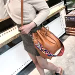 New Women Bag With Strap Bucet Bag Women Pu Leather Oulder Bags Brand Designer Ladies Crossbody Mesger Bags