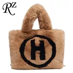 H Tote Bags Chain Women Bags Soft Fluffy Bags New Winter Bags For Women Furry Bags Luxury Handbag Fur Oulders Bags