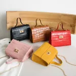 Mini Sml Square Flap Bag Brand Hi Quity Pu Leather Women's Handbag Crocodile Pattern Chain Oulder Mesger Bags