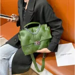 New Ca Chain Oulder Bag Stitching Wild Mesger Brand Fe Totes Crossbody Bags Women Leather Handbag