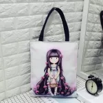 CARTOOM CUTE GIRL PRINTED WOMEN CANVAS OULDER BAG FE Tote Handbag Large Capacity Eco Reusable NG BAGS SVE POCET