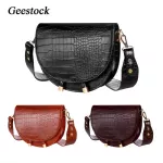 Geoc Women Bag Hf Round Oulder Bag Crossbody Bag Crocodile Pattern Fe Handbags Pu Mesger Bag