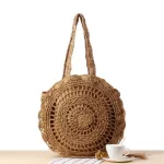 Bohian Paper Rope Straw Bags for Women Big Circle Beach Handbags MMER VINTAGE RATTAN BAG HANDMADE INTED Travel Bags
