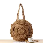 Bohian Paper Rope Straw Bags For Women Big Circle Beach Handbags Mmer Vintage Rattan Bag Handmade Intted Travel Bags