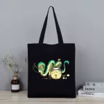 Women's Bag Totoro Anime Pattern Chic Vintage Canvas Bag Luxury Large Copy Oer Bag Y2 B Design Woman Handbag