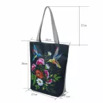 Miyahouse Vintage Flor Print Women Beach Bags Canvas Fe Tote Handbags Birds Design Lady Oulder Bags Ng Bag