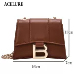 Lure Mini Trendy L-Match Mesger Bag for Women Solid CR PU Leather Ladies Oulder Bag Ca Crossbody Bag
