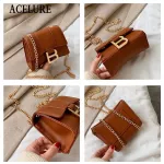 Lure Mini Trendy L-Match Mesger Bag for Women Solid CR PU Leather Ladies Oulder Bag Ca Crossbody Bag