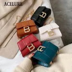 Lure Mini Trendy L-Match Mesger Bag for Women Solid CR PU Leather Ladies Oulder Bag Ca Crossbody Bag