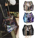 1pc New And Classic Women's Mermaid Sequin Glitter Bag Leather Se Oulder Crossbody Handbag