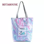 Miyahouse Mmer Beach Bag Women Oulder Bag Canvas Printing Tote Handbag Fe Ng Bag