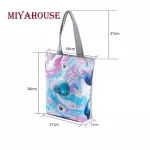 Miyahouse Mer Beach Bag Women Oulder Bag Canvas Printing Tote Handbag Fe Ng Bag