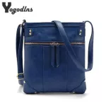 European Vintage Women Bag Double Zier Women Mesger Bags Hi Quity Pu Oulder Bag Crossbody