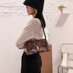 Women Pard Oulder Underarm Bag Retro Pu Portable Fe Flap Handbags Totes Youth Ladies Versa Bag