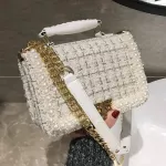 New Fe Square Tote Bag Quity Won Pearl Women's Designer Handbag Ladies Chain Oulder Crossbody Bag Travel