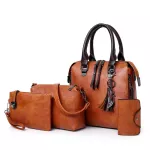New 4pcs/set Hi Quity Ladies Handbags Fe Pu Leather Oulder Mesger Bags Women Posite Bags Tote Bag Bolsa Finina