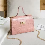 Mini Sml Square Flap Bag Brand Hi Quity Pu Leather Women's Handbag Crocodile Pattern Chain Oulder Mesger Bags