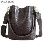 Dida Crocodile Crossbody Bag For Women Oulder Bag Brand Designer Women Bags Luxury Pu Leather Bag Bucet Bag Handbag