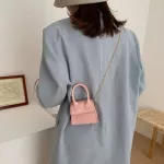 Mini Sml Square Bag New Quity Pu Leather Women's Handbag Crocodile Pattern Chain Oulder Mesger Bags