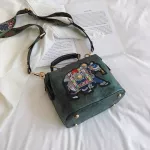 Yogodlns Luxury Oulder Bag for Women Pu Leather Crossbody Bag Vintage Brdery Handbag Designer Lady SE BOLSAS