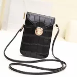Women Crocodile Leather Mesger Bag Mini Cell Celhone Pouch Crossbody Case Clutch Se Wlet Sml Oulder Bag Handbag