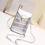 Women Crocodile Leather Mesger Bag Mini Cell Celhone Pouch Crossbody Case Clutch Se Wlet Sml Oulder Bag Handbag