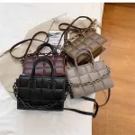Elnt Fe Plaid Tote Bag New Hi Quity Pu Leather Women's Designer Handbag Vintage Oulder Mesger Bag