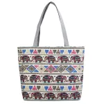 Women's Ethnic Style Printed Canvas Handbag Fe Ca Tote Ladies Large Capacity Ng Bag Reusable Oulder Handbags