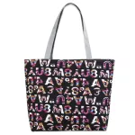 Women's Ethnic Style Printed Canvas Handbag Fe Ca Tote Ladies Large Capacity Ng Bag Reusable Oulder Handbags