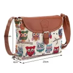 Miyahouse Owl Printed Bags For Women Mesger Bag Flap Bag Fe Canvas Cartoon Crossbody Oulder Bags Sml Women Handbags