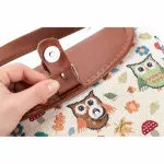 Miyahouse Owl Printed Bags For Women Mesger Bag Flap Bag Fe Canvas Cartoon Crossbody Oulder Bags Sml Women Handbags