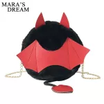 Mara's Dr H Little Bat Sml Round Bag Hloween Devil Handbag Cute Cartoon Women Chain Oulder Bags With Tail