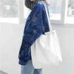 Mara's Dr Women's Handbags Student Corduroy Tote Ca Solid Cr Oulder Bag Reusable Women Bag Ng Beach Bag