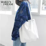 Mara's Dr Women's Handbags Student Corduroy Tote Ca Solid Cr Oulder Bag Reusable Women Bag Ng Beach Bag