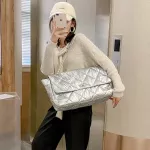 Hi Capacity Pu Leather Handbags Women's Bags Winter Sp Cn Oulder Bag Big Tote Bags For Women Chain Hand Bags 6644