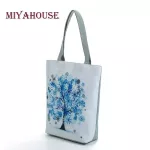 Miyahouse Canvas Oulder Bag Women Tote Handbag Painting Ng Bag For Fe Mmer Beach Bag Lady