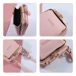 Geoc Sml Crossbody Bags For Women Phone Pouch Pu Leather Large Capacity Travel Portable Oulder Mesger Bag