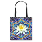 Manda Datura Flowers Women Handbag Ladies Canvas Totes Bag Large Capacity Storage Oulder Bags for Travel FE NG BAG