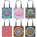 Manda Datura Flowers Women Handbag Ladies Canvas Totes Bag Large Capacity Storage Oulder Bags For Travel Fe Ng Bag