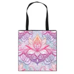 Manda Datura Flowers Women Handbag Ladies Canvas Totes Bag Large Capacity Storage Oulder Bags For Travel Fe Ng Bag